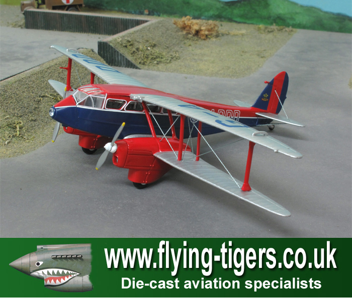 72DR002 Latest 1/72nd Scale Oxford Premium De havilland D.H 89A Dragon Rapide 'Beautiful Royal Flight colours 1935' - Stunning new release, Our last few models are available now!