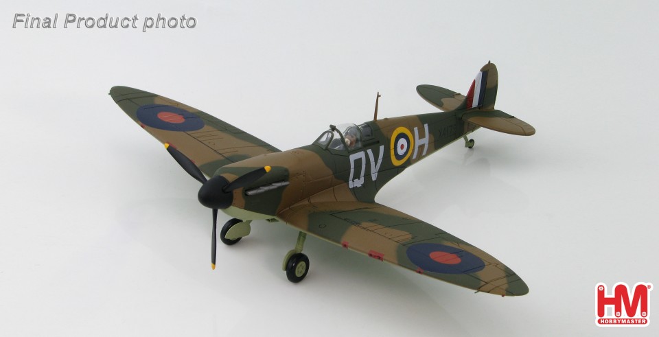 HOBBYMASTER 1/48TH SCALE HA7810 Spitfire Mk.Ia X4179/QV-H, Flt Sgt G. Unwin No. 19 Sqn., Sept 1940 ONLY £31.99