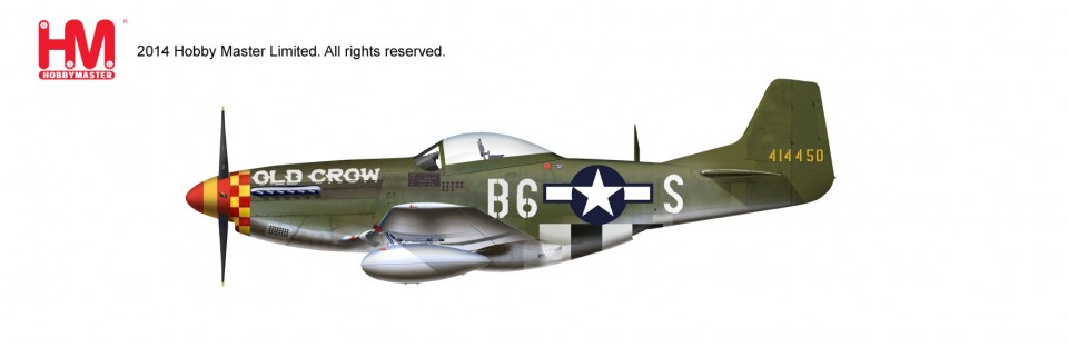 HOBBYMASTER 1/48TH SCALE HA7729B P-51D Mustang 414450, Capt C. E. Bud Anderson, 363rd FS, 357th FG, 1944 LIMITED EDITION OF ONLY 300 WORLDWIDE.