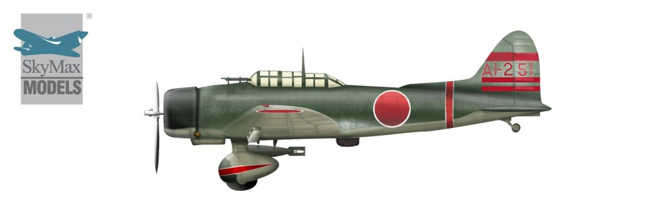 SM5007 Aichi D3A1 “Val” Dive Bomber Model 11 AI-251, Aircraft Carrier Akagi, “Battle of Midway”