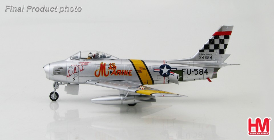 HA4312 Hobbymaster F-86F Sabre 52-4584, “MIG MAD MARINE” Major John Glenn, 25th FS, Suwon AB, Korea, 1953