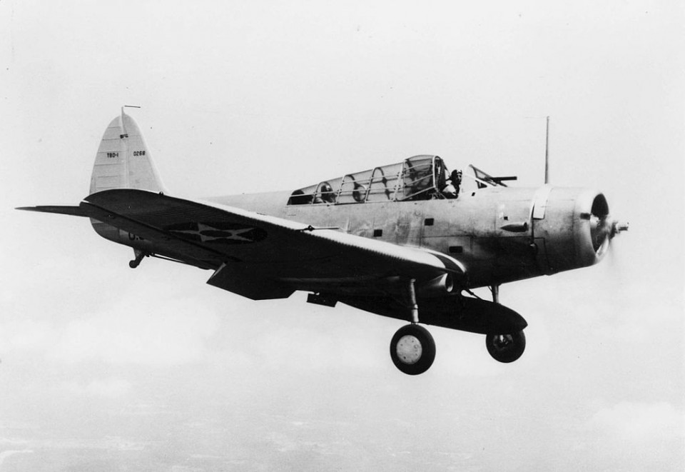 The first production TBD-1 in 1937