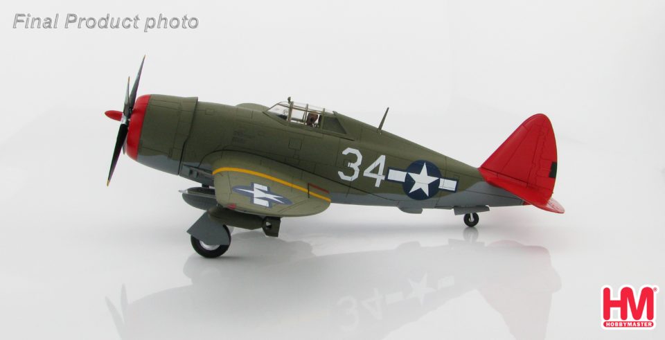 HA8454 Hobbymaster P-47D “Tuskegee” No.34, 100th FS, 332nd FG, Italy 1944