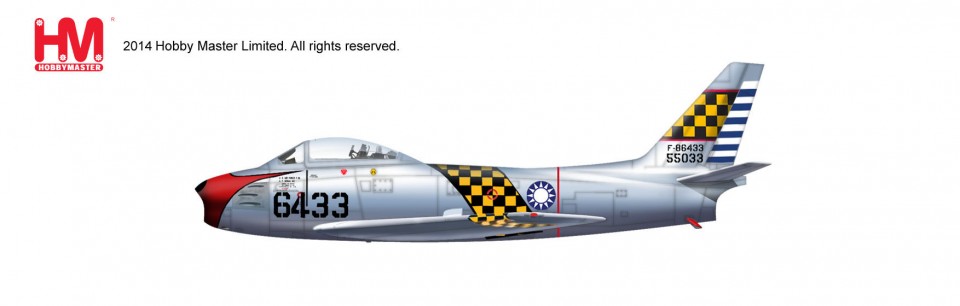 HA4351 Hobbymaster F-86F Sabre 6433, 1st TFW, ROCAF