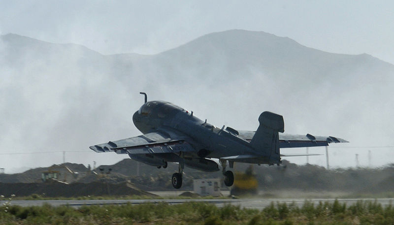 EA-6B VAQ-133 takes off at Bagram air base 2006