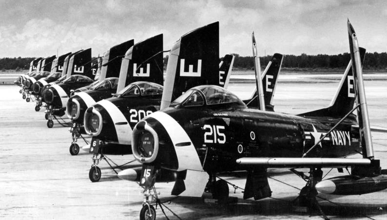 FJ-3 Fury (VF-61 / CVG-8) at NAS Oceana, Virginia - 1955