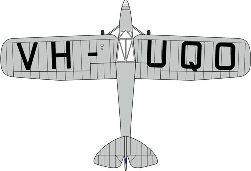 72PM007 Oxford Diecast DH80a Puss Moth VH-UQO My Hildegarde (Air Race)