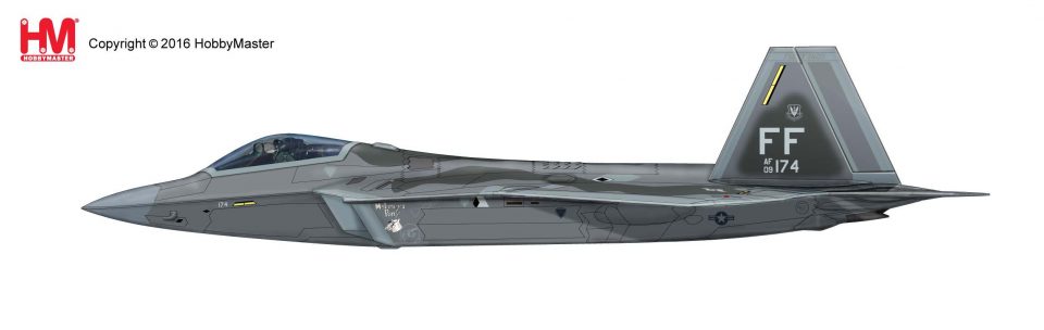 HA2815 Hobbymaster Lockheed F-22 Raptor “Maloney’s Pony” 09-4174, 27th FS, Nov 2015
