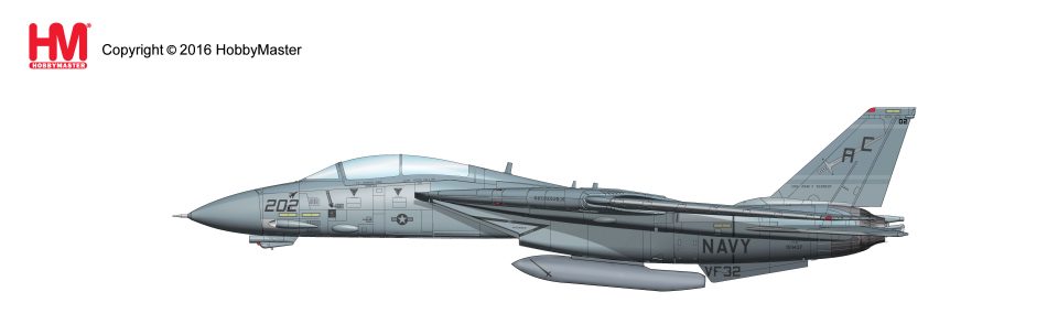 HA5206 Hobbymaster Grumman F-14A Tomcat BuNo 159437, VF-32, Gulf of Sidra Incident, 1989 “MIG-23 Killer”