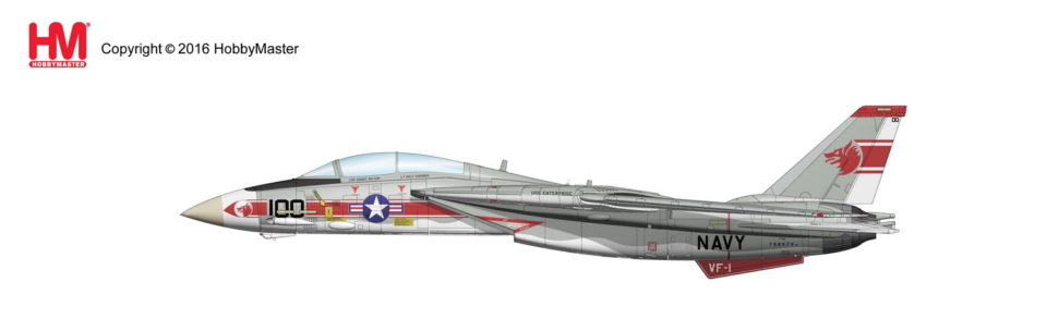 HA5208 Hobbymaster Grumman F-14A Tomcat NK100/158979 VF-1 Wolfpack USS Enterprise 1974