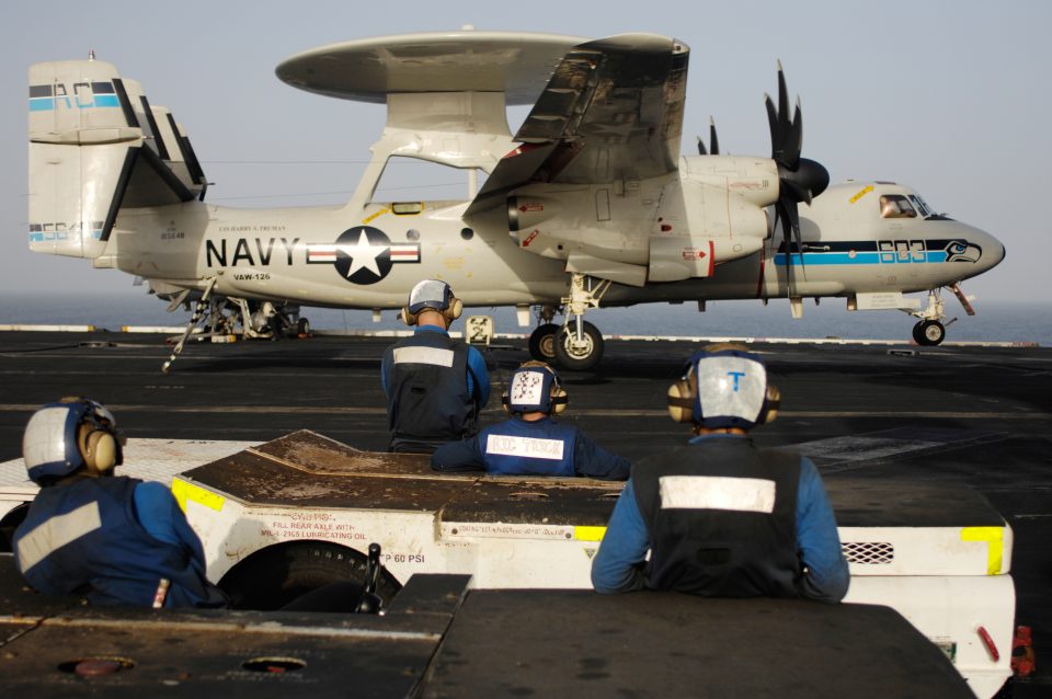 E2-C Hawkeye assigned to the Seahawks of Airborne Early Warning Squadron (VAW) 126