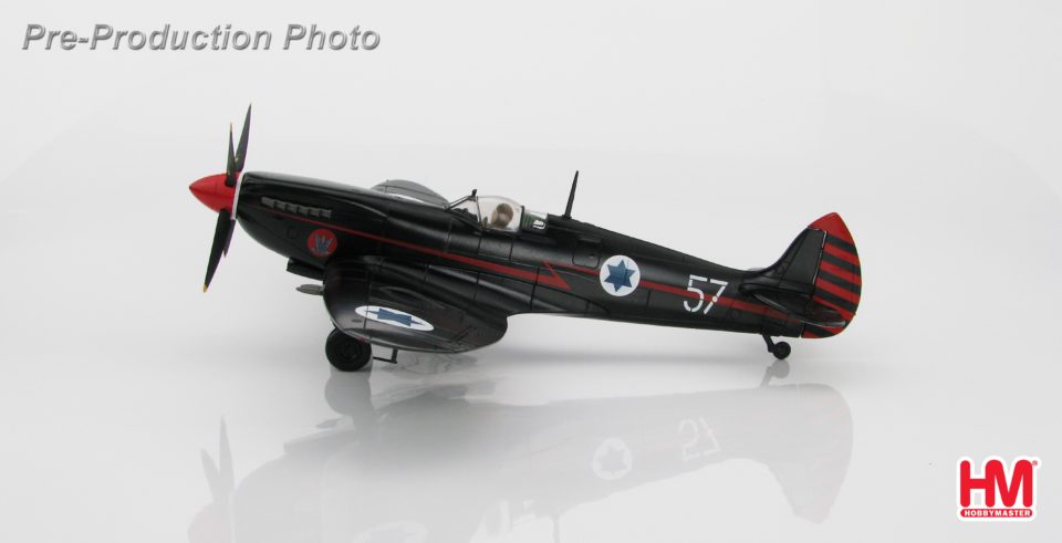 HA8313 Hobbymaster Spitfire IXe “Ezer Weisman” 205/57, 105 Sqn., Ramat David AB, June 1955