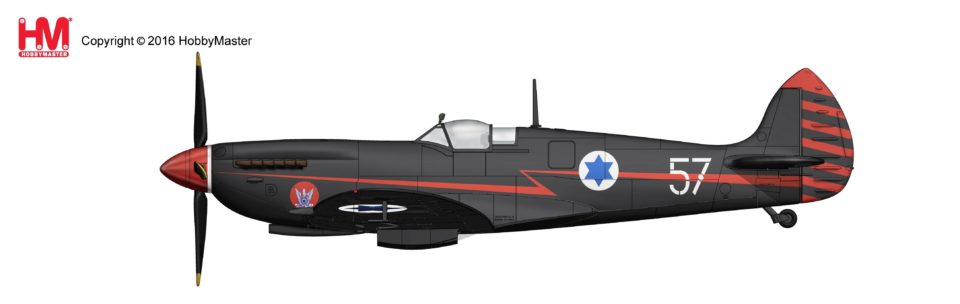HA8313 Hobbymaster Spitfire IXe “Ezer Weisman” 205/57, 105 Sqn., Ramat David AB, June 1955
