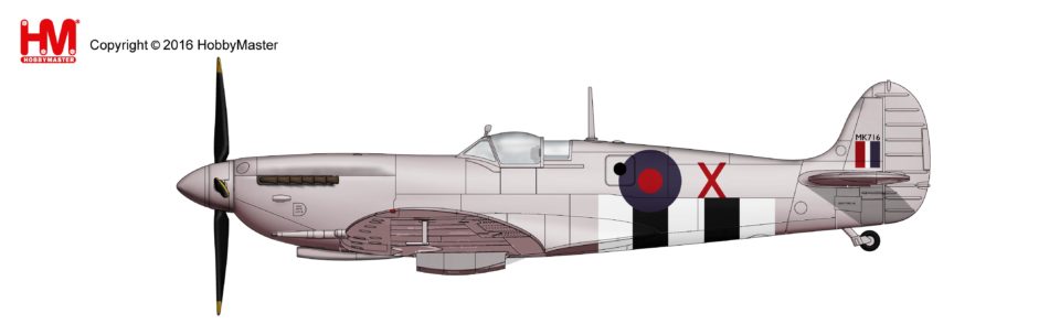 HA8314 Hobbymaster Spitfire FR.IX MK716 coded “X”, No 16 Sqn., Normandy, Sept 1944
