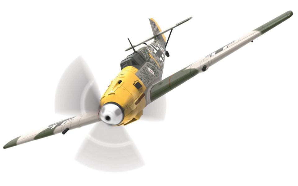 AA28001 Corgi Aviation Archive Messerschmitt Bf 109E-4, W.Nr.5057, ‘Yellow 1’, Oberleutnant Josef ‘Pips’ Priller, 6./JG51, Mardyck, France, October 1940