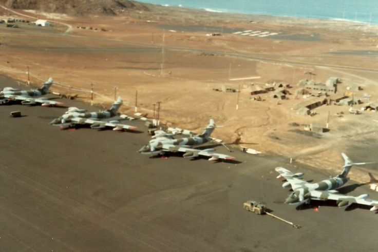 Victor K2's of 57Sqn RAF at Wideawake airfield, Ascension Island, April 1982 during the Falklands War