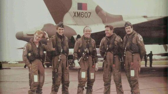 The crew of the Vulcan after Operation Black Buck from Ascension Island to the Falklands and back