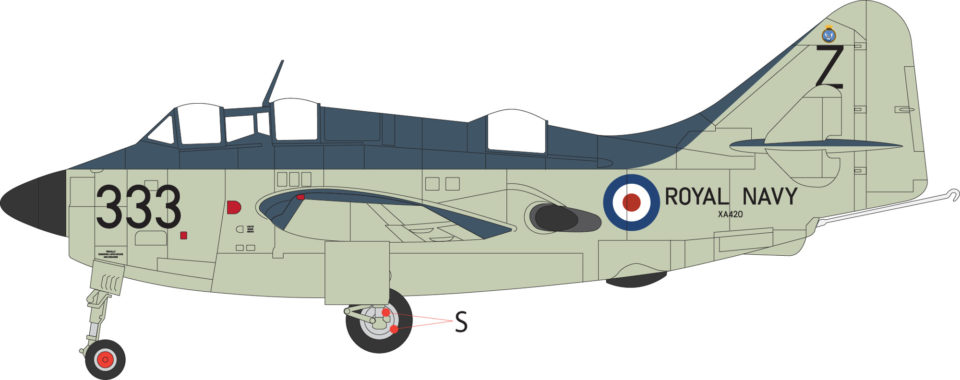 AV7252001 Aviation 72 Fairey Gannet XA420 333 824 NAS HMS Albion 1957