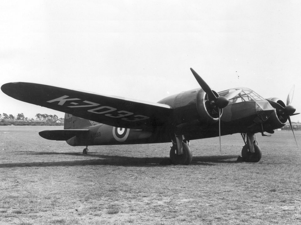 Bristol Blenheim prototype K7033