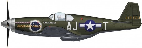HA8509 Hobbymaster P-51B Mustang 43-12434 “Short-Fuse Sallee”, 356th FS, 354th FG, 9th AF, 1944