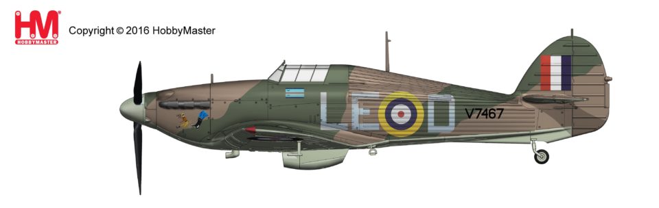 HA8606 Hobbymaster Hawker Hurricane I LE-D, Sqn Ldr Douglas Bader, No 242 Sqn., Coltishall, Sept 1940