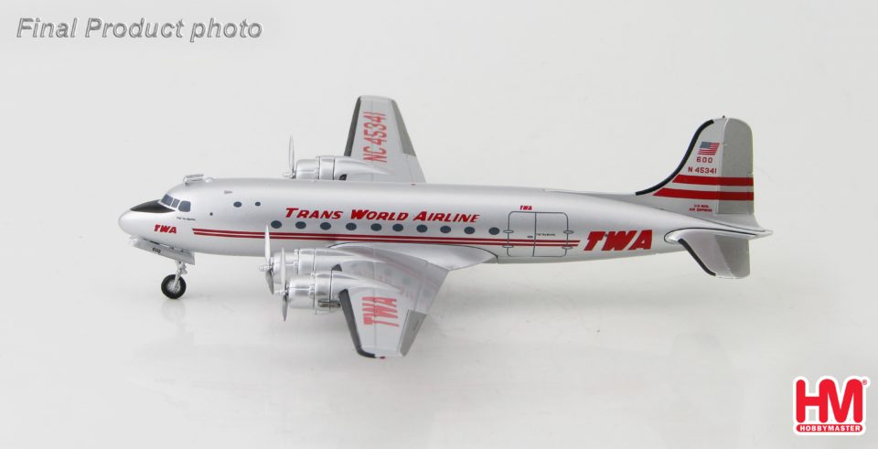 HL2024 Hobbymaster Douglas DC-4 Trans World Airline “NC45341” 1950s