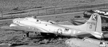 Bit o' Lace was flown from Rattlesden to Bradley Field, near Boston, on July 9, 1945. In October, she reached Kingman AAB for storage. Stripped down to her bare airframe as shown in these photos, she was sold for scrap on November 9th.