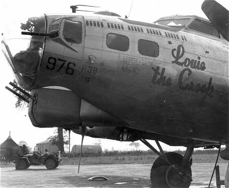 Approximately September 15, 1944 (27 missions) Louie the Creep was a character created by writer Damon Runyon (best known for the musical Gus and Dolls), chosen for the plane by the crew of Capt. James Ray, and painted sometime between July and September, 1944. 