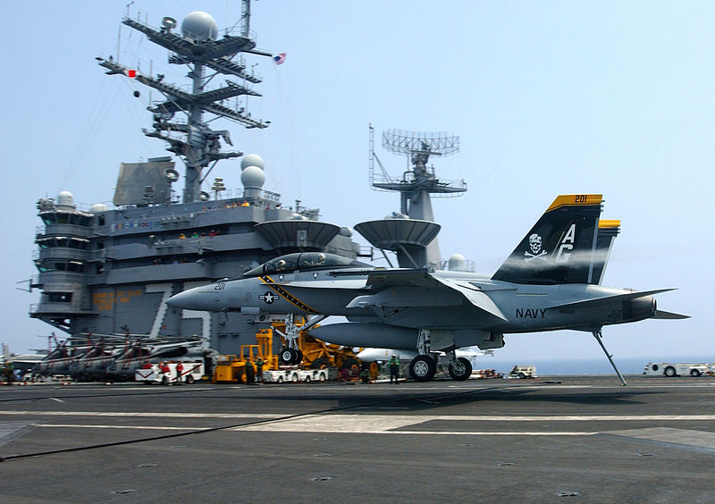 VFA-103 FA-18F Super Hornet lands on USS Harry S. Truman, in 2005