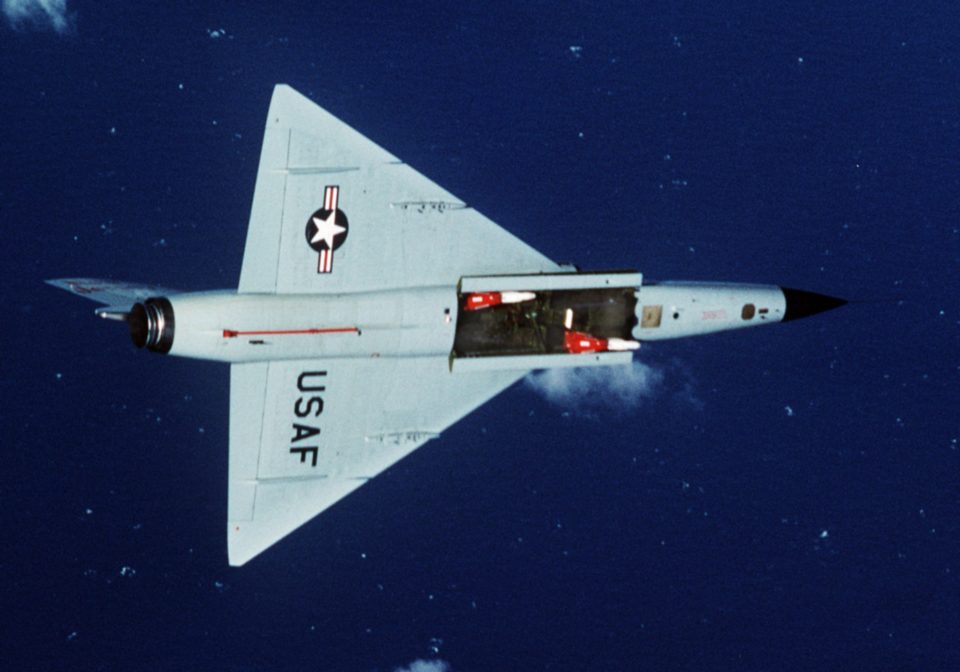 F-106A 119th FIS weapons bay with AIM-4 1984