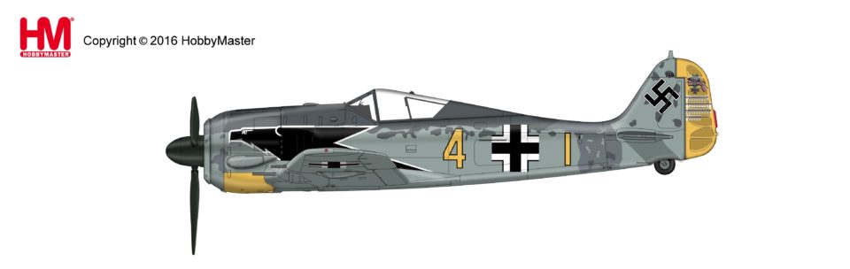 HA7420 Hobbymaster FW 190A-4 “Eagle Head” 9./JG 2, “Richtofen” Staffelkapitan Hptm. Siegfried Schnell, Feb., 1943