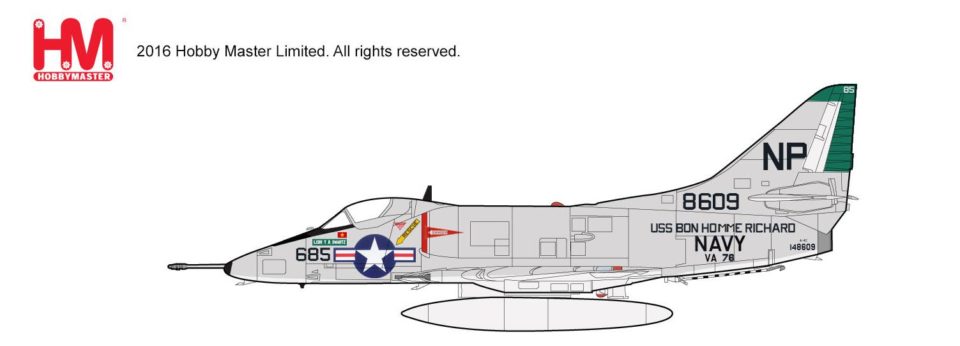 HA1427 Hobbymaster Douglas A-4C Skyhawk “MIG-17 Killer” BuNo 148609, VA-76, USS Bon Homme Richard, 1st May, 1967