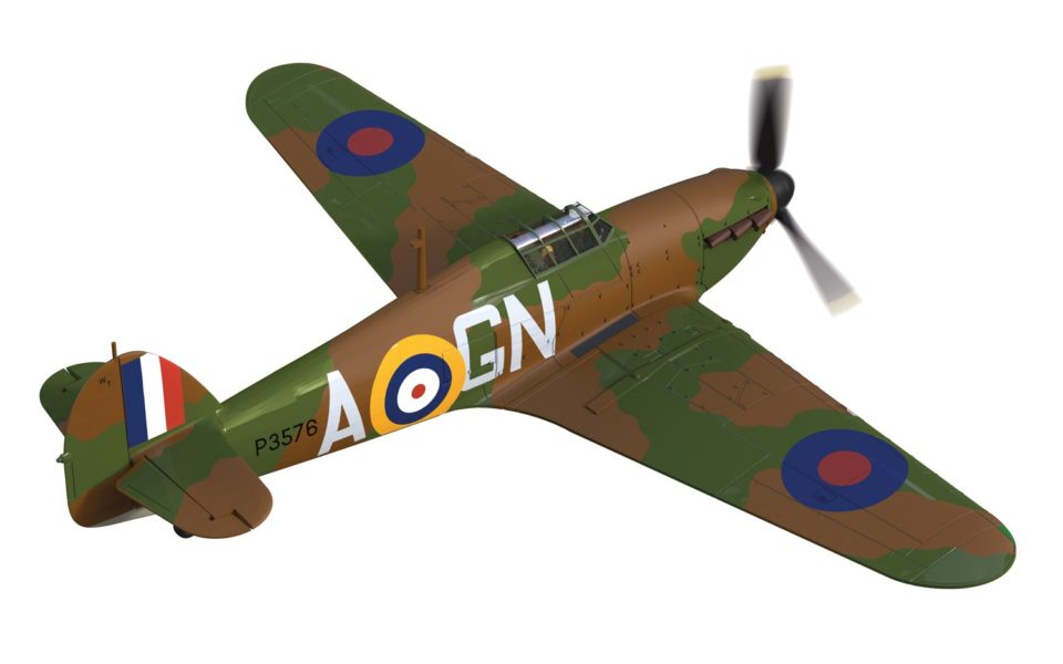AA27605 Corgi Aviation Archive Hawker Hurricane Mk.I, P3576 (GN-A), Flight Lieutenant James Brindley Nicolson (VC), RAF No.249 Squadron, Boscombe Down, 16th August 1940