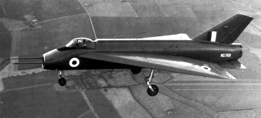 The sole Short SB.5, WG 768, seen in its final form, with wings swept at 69 degrees and a low set tailplane.