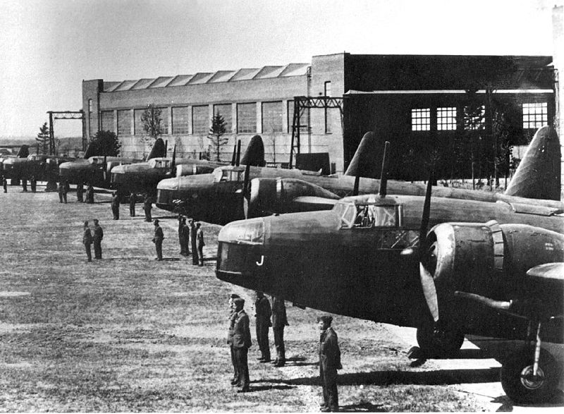 RNZAF Wellington Mark I aircraft with the original turrets; anticipating war, the New Zealand government loaned these aircraft and their aircrews to the RAF in August 1939