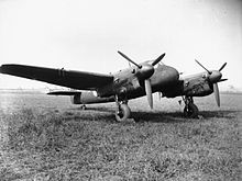 A Merlin-powered, Beaufighter night fighter Mark II of No. 255 Squadron RAF at RAF Hibaldstow, September 1941.