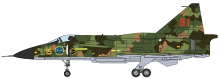 Aviation 72 1/72nd scale AV7242005 Saab Viggen JA37 Swedish Air Force