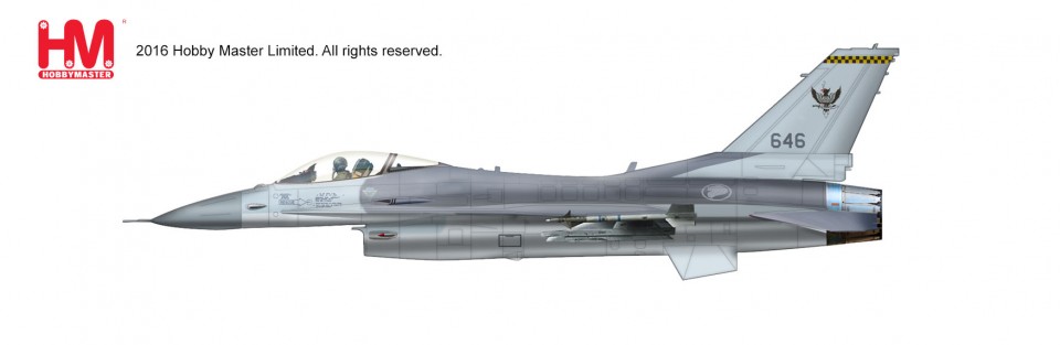 HA3839 Hobbymaster Lockheed F-16C Fighting Falcon 646, 143 Sqn., RSAF, Singapore
