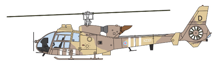 AV7224005 Westland Gazelle XZ321 Operation Granby 1991