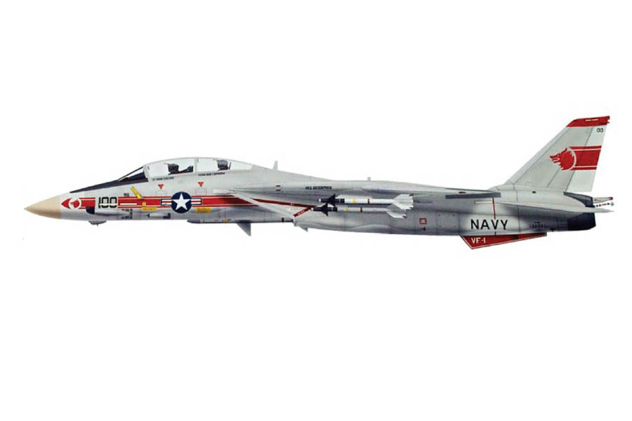 CA721402 Calibre Wings Grumman F-14A Tomcat USN VF-1 Wolfpack NK100 USS Enterprise Vietnam Operation Frequent Wind 1975