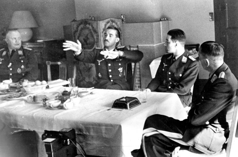 Galland and Werner Mölders attending Theo Osterkamp's birthday in April 1941