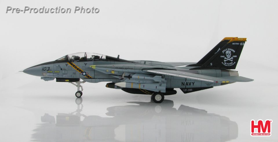 HA5204 Hobbymaster Grumman F-14B Tomcat CO Aircraft AA103 VF-103 Jolly Rogers USS J. F. Kennedy, 2004