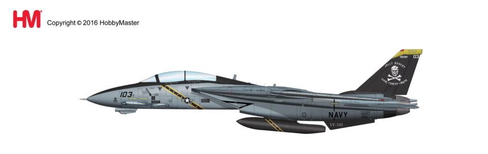HA5204 Hobbymaster Grumman F-14B Tomcat CO Aircraft AA103 VF-103 Jolly Rogers USS J. F. Kennedy, 2004