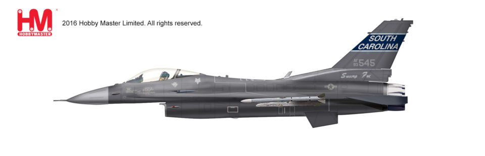 HA3843 Hobbymaster Lockheed F-16C Block 52 93-0545, 157 FS, South Carolina ANG, 2015