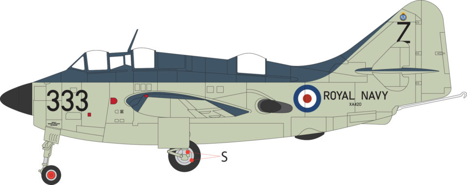 AV7252001 Aviation 72 Fairey Gannet XA420 333 824 NAS HMS Albion 1957