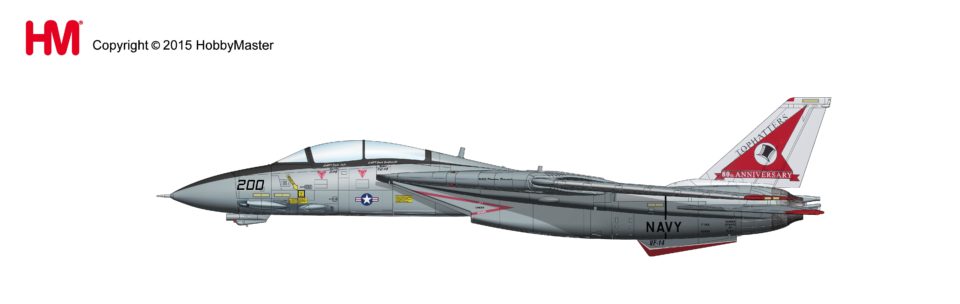 HA5214 Hobbymaster Grumman F-14A Tomcat 162698, VF-14 Tophatters, 80th Anniversary, 1999