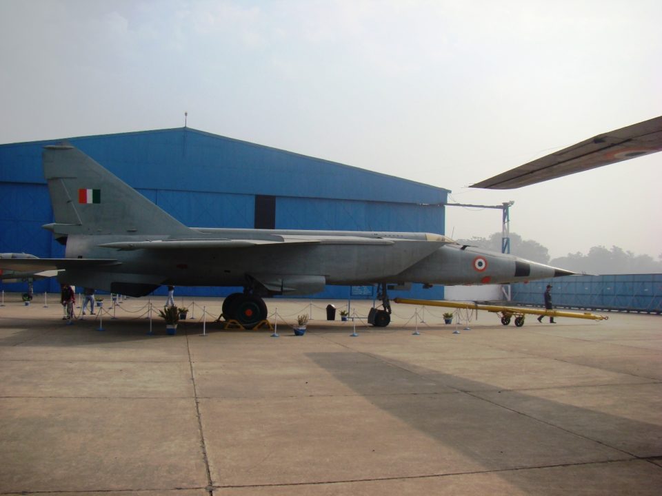 MiG-25R of No. 102 Squadron IAF on display at the Indian Air Force Museum, Palam