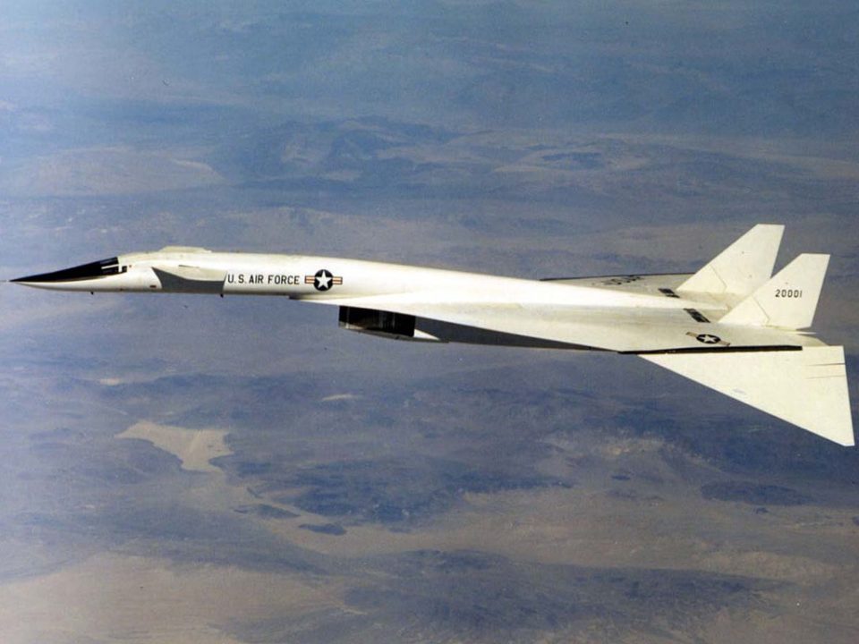North American XB-70A Valkyrie in flight. 