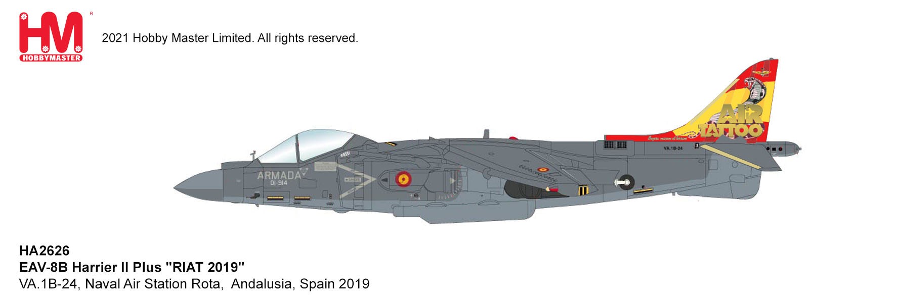 EAV-8B Harrier II Plus VA.1B-24, Naval Air Station Rota, Andalusia, Spain 2019 (1:72)
