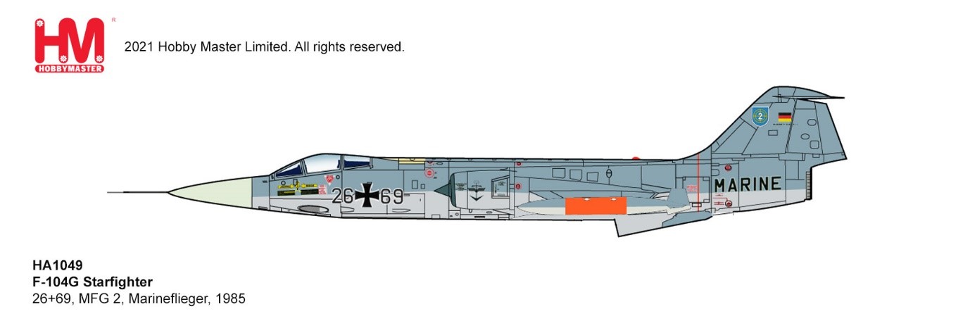 F-104G Starfighter 26+69, MFG 2, Marineflieger, 1985 (1:72)